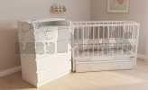 Комплект мебели Babymax Magia Кроватка и Комод-80 Белый