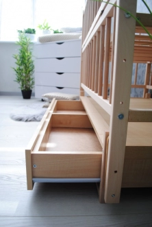 Комплект мебели Babymax Magia Кроватка и Комод-80 Бело-натуральный - Фото 11