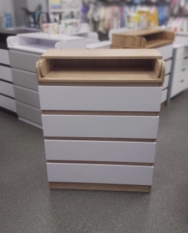 Комплект мебели Babymax Magia Кроватка и Комод-80 Бело-натуральный - Фото 3