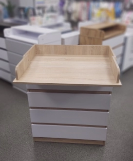 Комплект мебели Babymax Magia Кроватка и Комод-80 Бело-натуральный - Фото 4