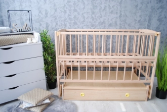 Комплект мебели Babymax Magia Кроватка и Комод-80 Бело-натуральный - Фото 7