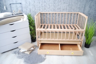 Комплект мебели Babymax Magia Кроватка и Комод-80 Бело-натуральный - Фото 8