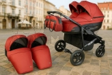 Коляска для двойни 2 в 1 - Angelina Respect Duo (Красный)