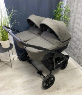 Коляска для двойни 2 в 1 - Angelina Respect Duo (Серый) - Фото 3