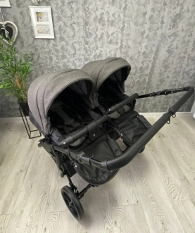 Коляска для двойни 2 в 1 - Angelina Respect Duo (Серый) - Фото 9