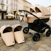 Коляска для двойни 2 в 1 - Angelina Respect Duo (Бежевый)