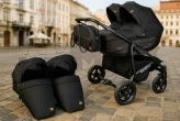 Коляска для двойни 2 в 1 - Angelina Respect Duo (Черный)