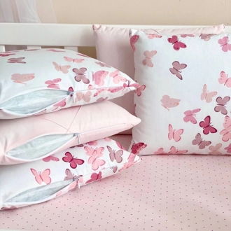 Комплект постельный MSonya (Маленькая Соня) Happy night Бабочки 6 предметов Розовый - Фото 7