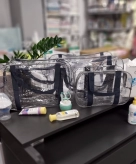 Набор из 3-х прозрачных сумок в роддом S,M,L Серый