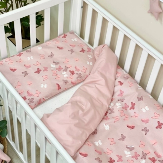 Комплект сменного белья MSonya (Маленькая Соня) Baby Dream Бабочки 110×90 см Розовый - Фото 1