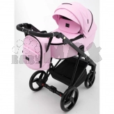 Коляска 2 в 1 Adamex Blanc Eco SA-16, екокожа Розовый