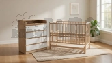 Комплект мебели Babymax Magia Кроватка без ящика и Комод-80 Бело-натуральный