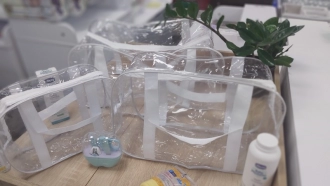 Набор из 3-х прозрачных сумок в роддом S,M,L Белый - Фото 1