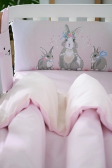 Комплект постільний Baby Veres Summer Bunny New 6 предметів Рожевий - Фото 1