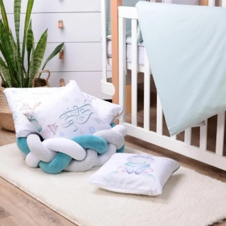 Комплект постільний Baby Veres Hippo 6 предметів Бірюзовий - Фото 5