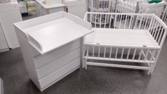 Комплект мебели Babymax Magia Кроватка без ящика, с матрасом и Комод-80 Белый - Фото 2
