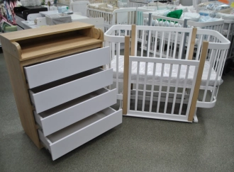 Комплект мебели Babymax Кроватка Миа и Комод-80 Буково-белый - Фото 3