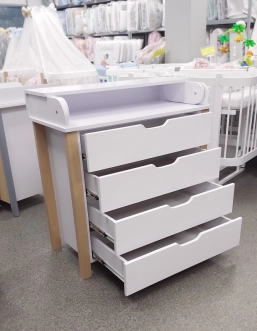 Комод пеленальный Babymax Palermo 90 см Бело-буковый - Фото 3