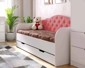 Кровать подростковая диванчик Viorina DEKO Sofia с ящиком 190×80 см Coral /Коралловый - Фото 3
