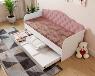 Кровать подростковая диванчик Viorina DEKO Sofia с ящиком 190×80 см Light Pink/Пудрый - Фото 2