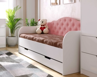 Кровать подростковая диванчик Viorina DEKO Sofia с ящиком 190×80 см Light Pink/Пудрый - Фото 3