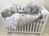 Комплект постельный Moon Time Овечки 4 предмета, плюш Серый