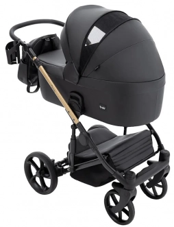 Коляска 2 в 1 Bair Onyx ECO OE-01, екошкіра Чорний - Фото 6