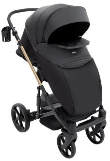 Коляска 2 в 1 Bair Onyx ECO OE-01, екошкіра Чорний - Фото 9