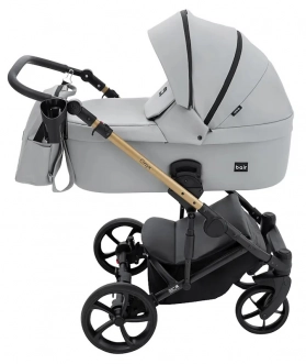 Коляска 2 в 1 Bair Onyx ECO OE-14, екошкіра Світло-сірий - Фото 4