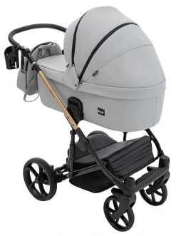 Коляска 2 в 1 Bair Onyx ECO OE-14, екошкіра Світло-сірий - Фото 6