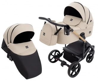 Коляска 2 в 1 Bair Onyx ECO OE-41, екокожа Бежевый - Фото 1