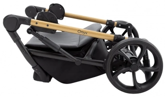 Коляска 2 в 1 Bair Onyx ECO OE-41, екокожа Бежевый - Фото 2