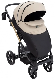 Коляска 2 в 1 Bair Onyx ECO OE-41, екокожа Бежевый - Фото 3