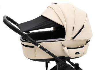 Коляска 2 в 1 Adamex Zico Eco Sa-8, екокожа Бежевый - Фото 3
