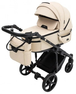 Коляска 2 в 1 Adamex Zico Eco Sa-8, екокожа Бежевый - Фото 6
