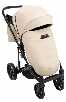 Коляска 2 в 1 Adamex Zico Eco Sa-8, екокожа Бежевый - Фото 8