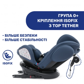 Автокресло 0+/1/2/3 (0-36 кг) - Chicco Unico Plus (Темно-Синий) - Фото 3