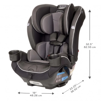 Автокрісло 0/1/2/3+ (2,2- 49 кг) - Evenflo EveryFit LX - Atlas (Бірюзовий) - Фото 5