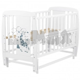 Кроватка детская Дубик-М Жирафик с маятником 120×60 см Белый