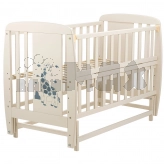 Кроватка детская Дубик-М Жирафик с маятником 120×60 см Слоновая кость