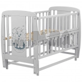 Кроватка детская Дубик-М Собачка с маятником 120×60 см Серый