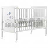 Кроватка детская Дубик-М Медвежонок с колесами 120×60 см Белый