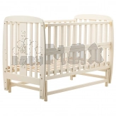 Кроватка детская Дубик-М Друзья с маятником 120×60 см Слоновая кость