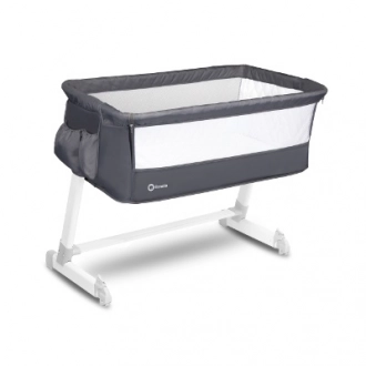 Кроватка приставная Lionelo Theo Dark Grey/Темно-серый - Фото 4