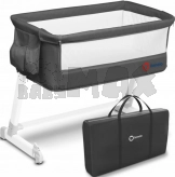 Кроватка приставная Lionelo Theo Dark Grey/Темно-серый