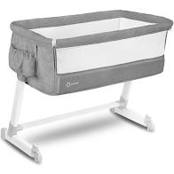 Кроватка приставная Lionelo Theo Concrete/Светло-серый - Фото 1