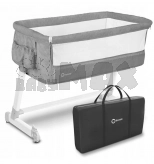 Кроватка приставная Lionelo Theo Concrete/Светло-серый