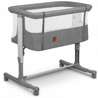 Кроватка приставная 3 в 1 Lionelo Aurora Gray Concrete/Серый - Фото 10