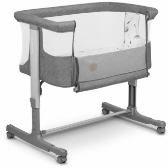 Кроватка приставная 3 в 1 Lionelo Aurora Gray Concrete/Серый - Фото 1