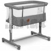 Кроватка приставная 3 в 1 Lionelo Aurora Gray Concrete/Серый